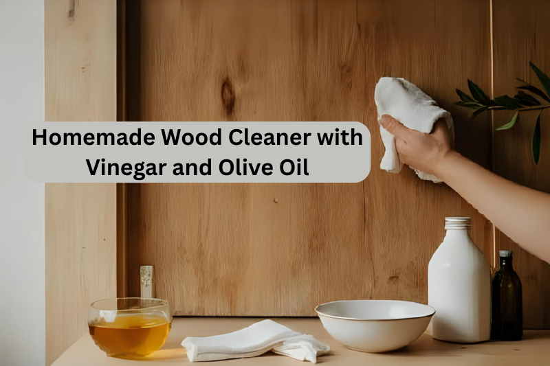 Natural method to clean wooden doors and furniture with olive oil and vinegar