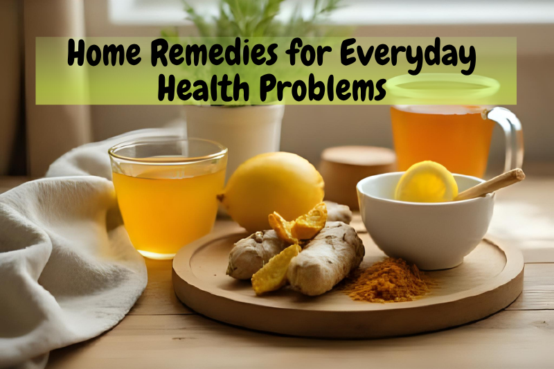 Natural home remedies using honey, lemon, and ginger